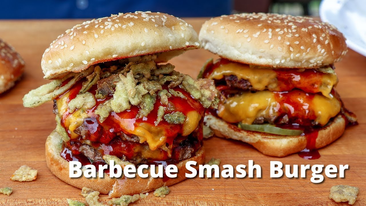 Video about Grilled Smashburgers with BBQ Sauce on PK Grill