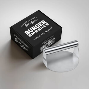Burger Smasher patty press and box